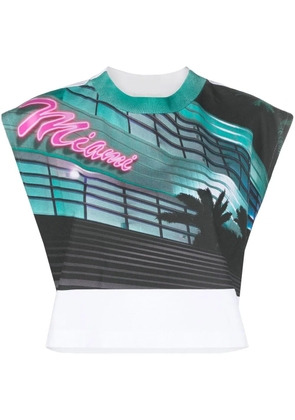 Palm Angels graphic-print sleeveless top - Green