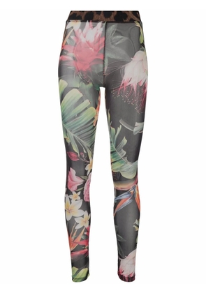Philipp Plein floral-print leggings - Black