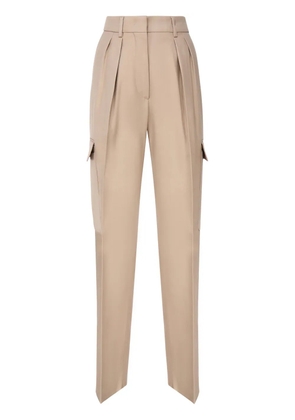 Sportmax pleat-detail cargo trousers - Neutrals