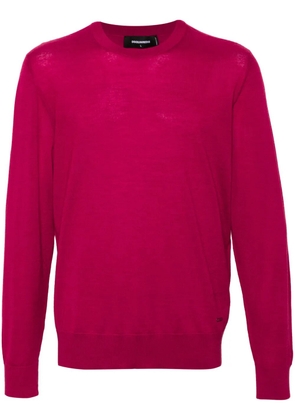 DSQUARED2 logo-plaque fine-knit jumper