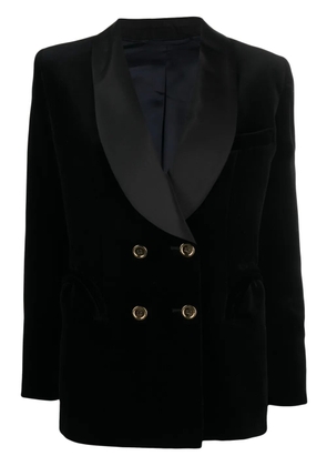 Blazé Milano Jealousy velvet double-breasted blazer - Black