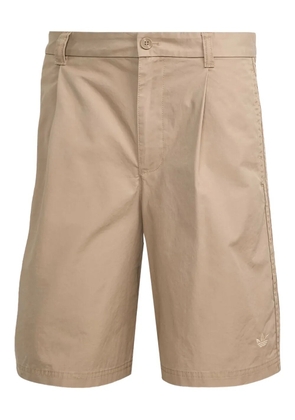 adidas logo-embroidered shorts - Neutrals