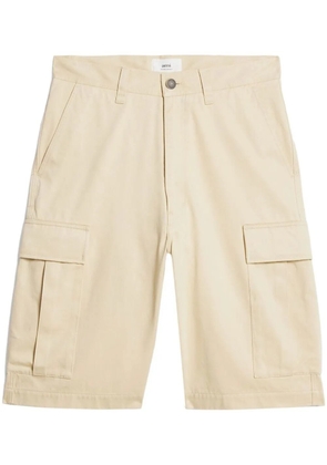 AMI Paris straight-leg cargo shorts - Neutrals
