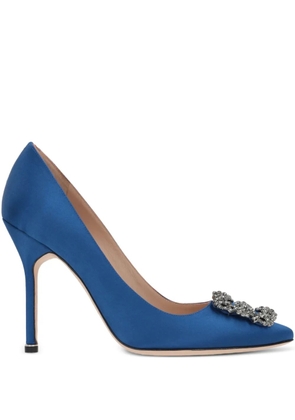 Manolo Blahnik Hangisi 105mm appliqué pumps - Blue