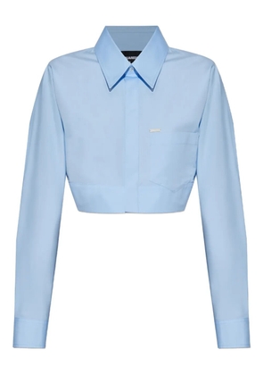 DSQUARED2 cropped cotton shirt - Blue