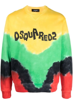 DSQUARED2 logo-print cotton sweatshirt - Yellow