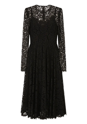 Dolce & Gabbana lace long-sleeved dress - Black