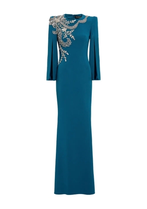 Jenny Packham crystal-embellished maxi dress - Blue