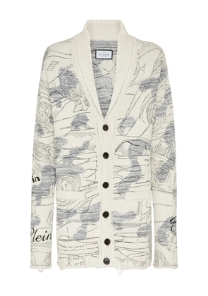 Philipp Plein Cars Racing cardigan - White