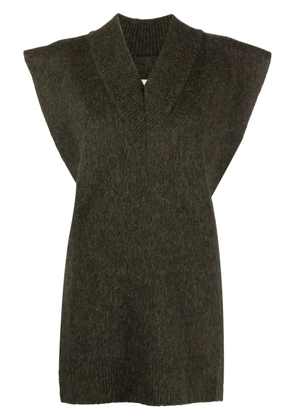 Maison Margiela knitted wool vest - Green