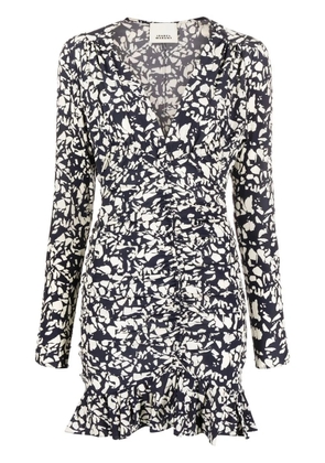 ISABEL MARANT Lara floral-print mini dress - Black