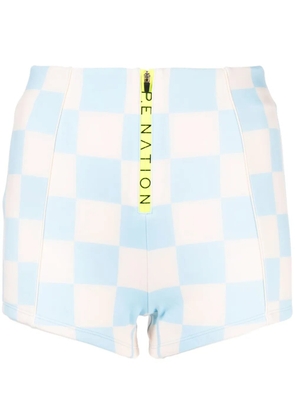 P.E Nation Escalade checked short shorts - Blue