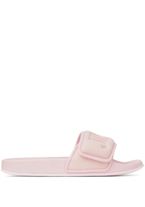 Jimmy Choo Fitz logo-debossed slides - Pink