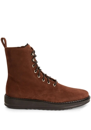 Giuseppe Zanotti Bassline lace-up suede boots - Brown