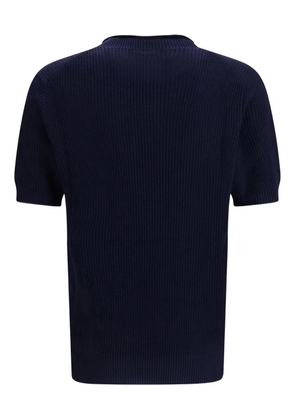 Brunello Cucinelli ribbed short-sleeve T-shirt - Blue
