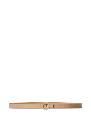TWINSET lizard skin-effect leather belt - Neutrals