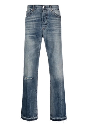 Department 5 stonewashed straight-leg trousers - Blue