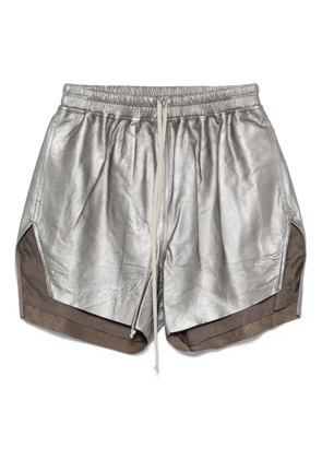 Rick Owens leather drawstring shorts - Grey