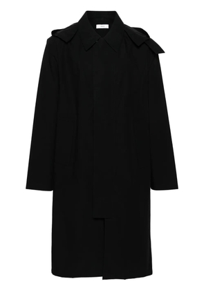 Rier detachable-hood midi parka coat - Black