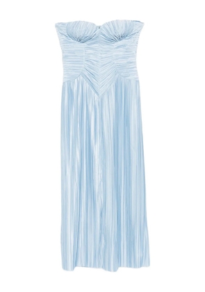 Cult Gaia Ashika ruched pleated gow dress - Blue