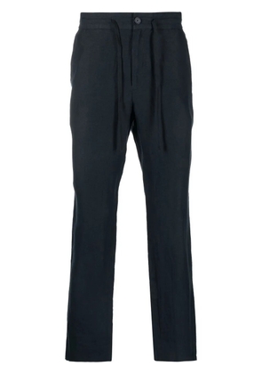 Vince drawstring-waist four-pocket straight-leg trousers - Blue