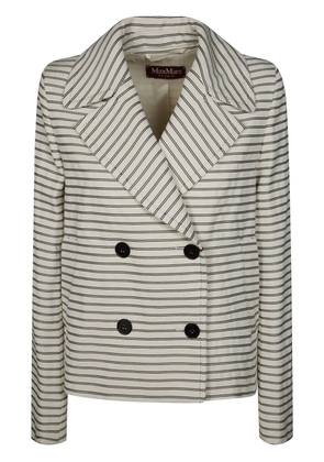 Max Mara striped blazer - White