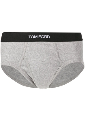 TOM FORD logo-embellished briefs - Grey