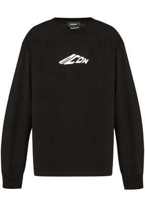 DSQUARED2 logo-printed long-sleeved T-shirt - Black