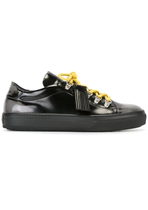 Tod's varnished lace-up sneakers - Black