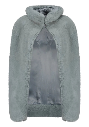 Rick Owens shearling cape - Blue