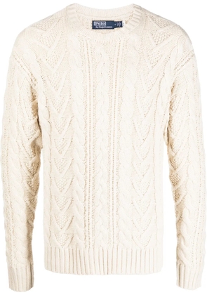 Polo Ralph Lauren cable-knit cotton-blend jumper - Neutrals