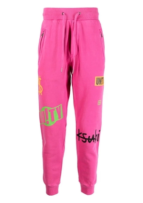 Ksubi cotton logo-print track pants - Pink