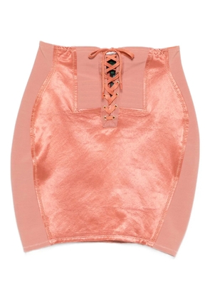 Jean Paul Gaultier Pre-Owned 1989 corset elastic side bands skirt - Pink