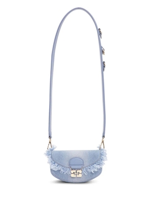 GANNI denim cross body bag - Blue