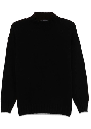 Tagliatore two-tone sweater - Black