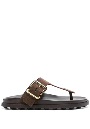 Tod's suede slides - Brown