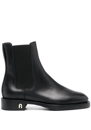 Furla leather ankle boots - Black