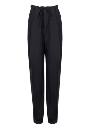 Maison Margiela drawstring pressed crease trousers - Black