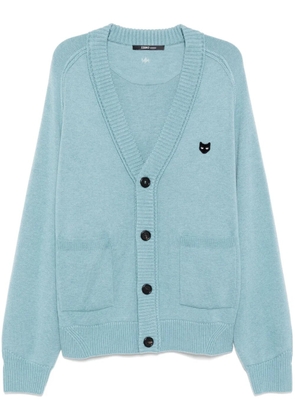 ZZERO BY SONGZIO panther raglan cardigan - Blue