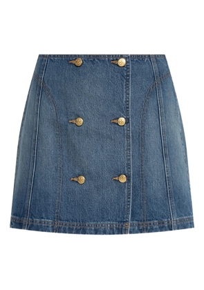 Ulla Johnson button-embellished denim skirt - Blue