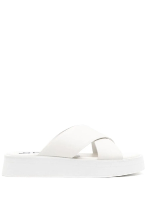 Senso Pippi II crossover platform sandals - White
