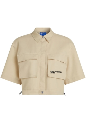 Karl Lagerfeld Jeans logo-embroidered shirt - Neutrals
