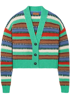 Alanui Sunny Stripes cardigan - Green