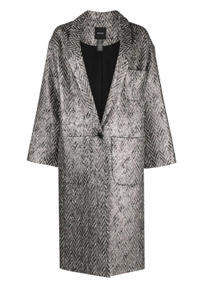 Smythe herringbone single-breasted coat - Black