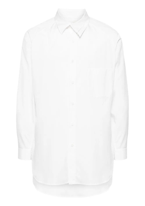 Yohji Yamamoto asymmetric-collar cotton shirt - White