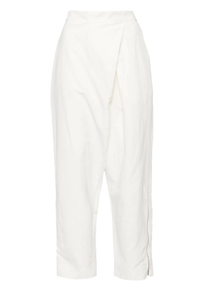 Shanshan Ruan elasticated waistband trousers - Neutrals