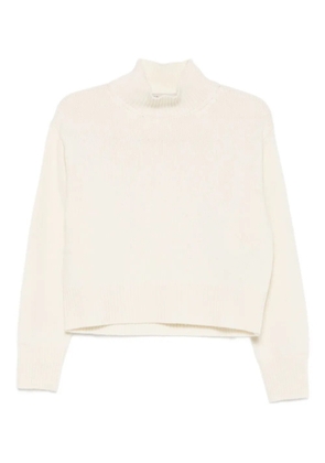 ERMANNO FIRENZE ribbed-trim sweater - Neutrals
