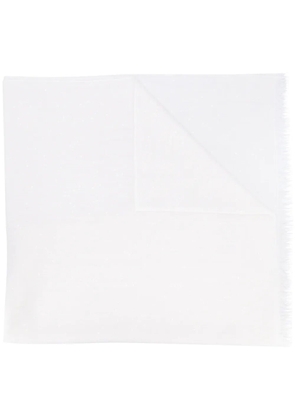 Brunello Cucinelli cashmere-knit scarf - White