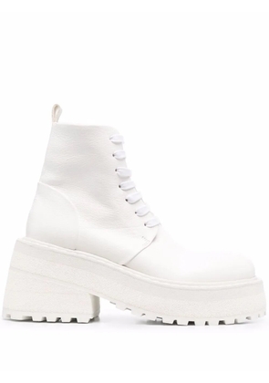 Marsèll Carretta platform leather boots - White