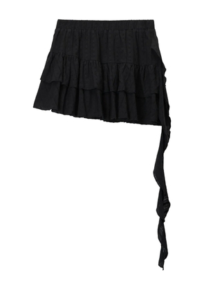 tout a coup ruffle-detail miniskirt - Black